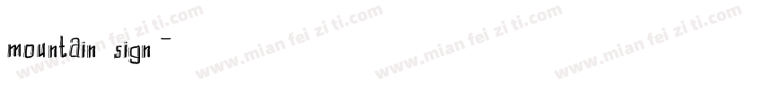 mountain sign字体转换